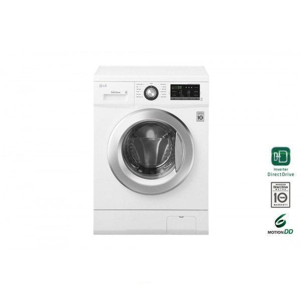 FH2J3QDNPO LG Fully Auto Front Loading Washing Machine 7 Kg White
