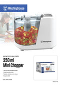 Westinghouse Simple life Mini Chopper - WKMCGO01WH