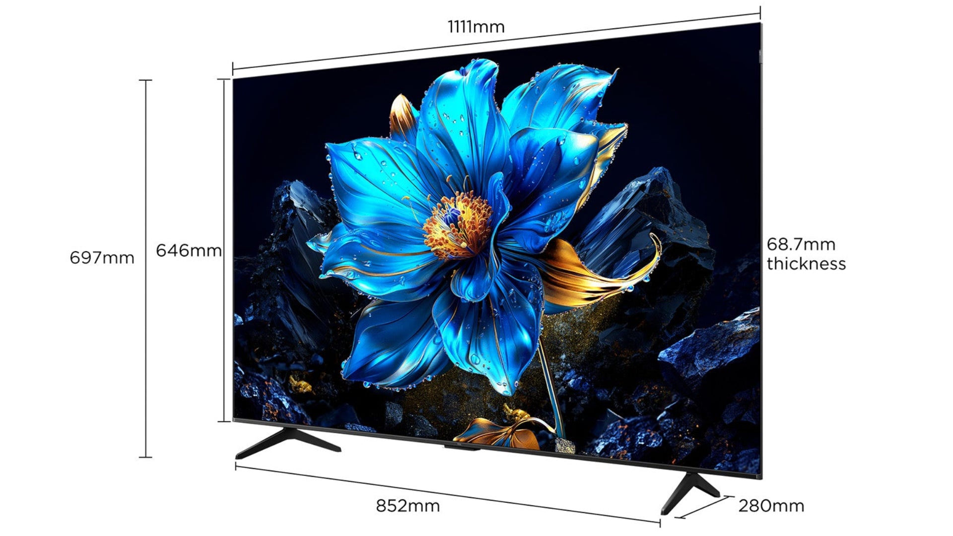 TCL 50 انچ 4K UHD گوگل QLED ٹی وی 50P79K