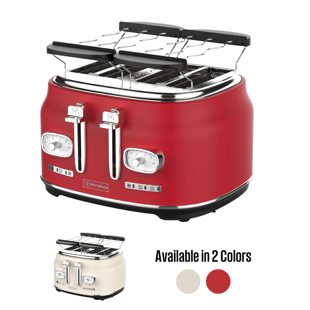 Westinghouse 4-Slice Toaster Retro WKTTBD809WH Red