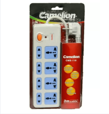 CMS-118 Camelion Extension Lead (3Mtr 8Sockets)