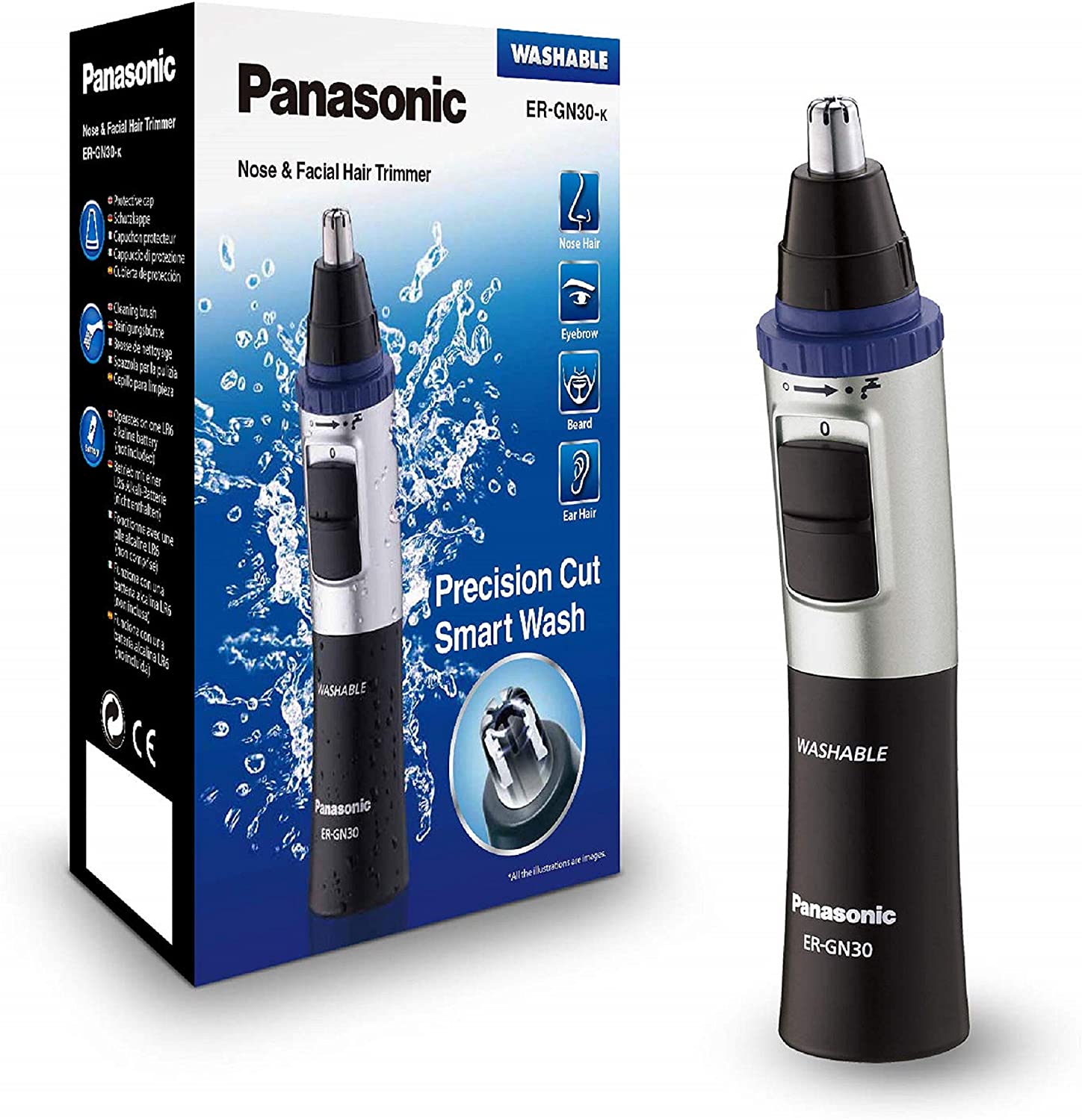 ER-GN30-K Panasonic Nose, Ear and Hair Trimmer Wet/Dry