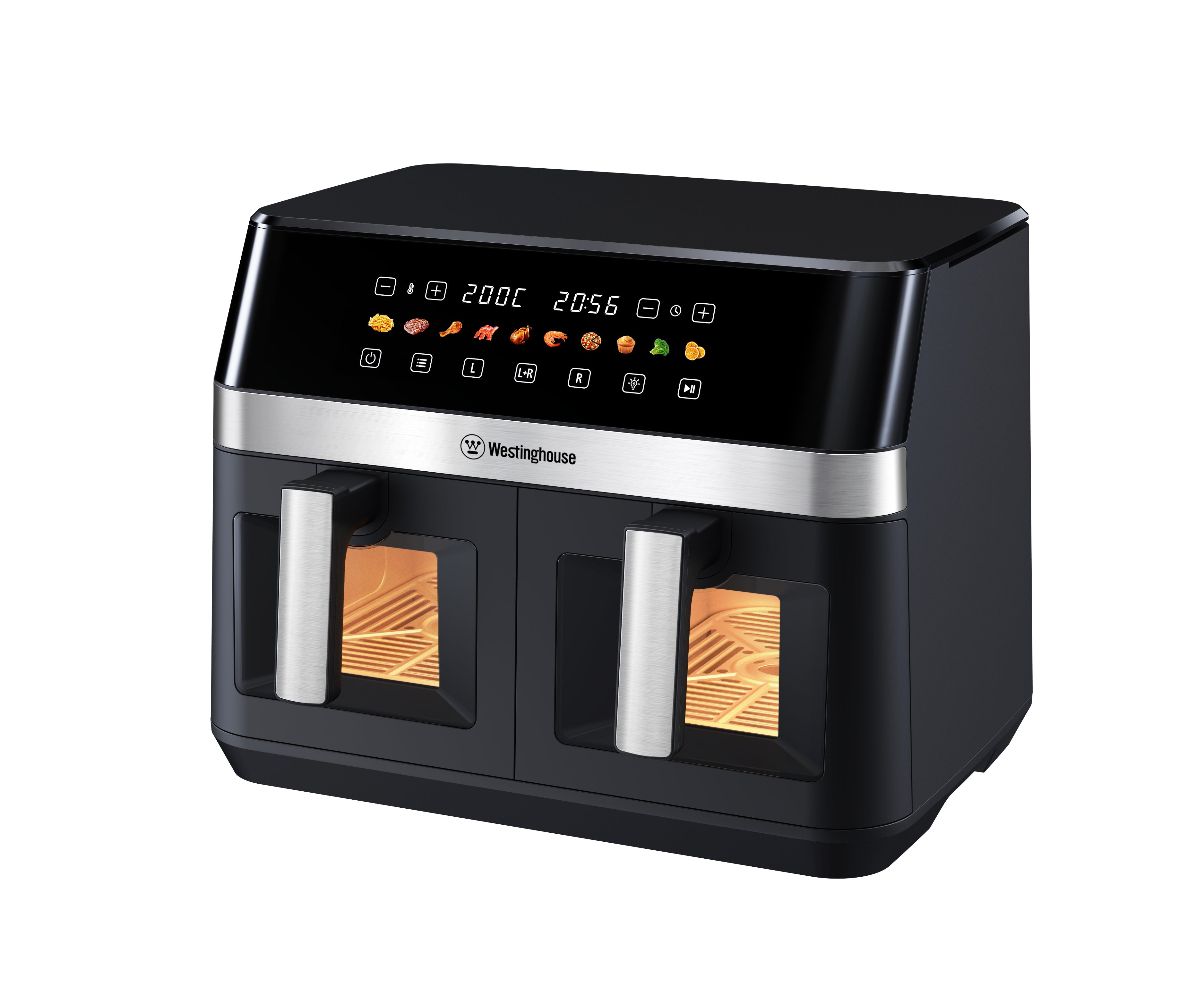 Westinghouse Double Tank Air Fryer WKAFKB9203BK Black