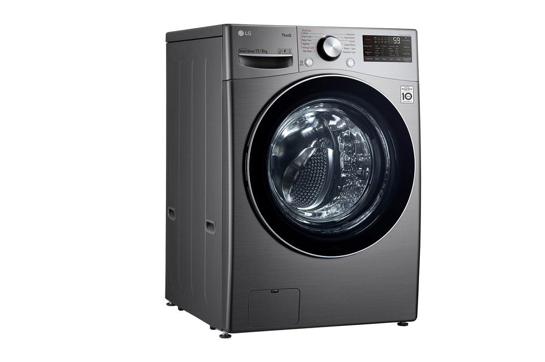 FOL9DGP2S LG Front Load Washer & Dryer 15 KG / Dry 8 KG Silver