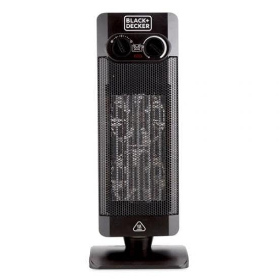 HX340 Black & Decker Tower Fan Heater 2000W Black