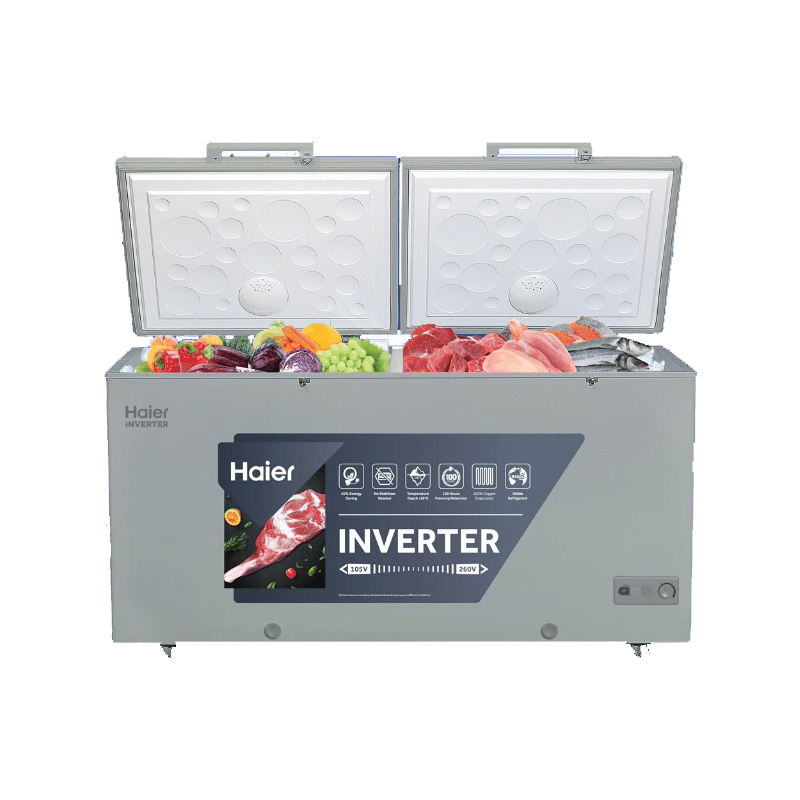 HDF-385IG Haier Double Door Inverter Deep Freezer Grey