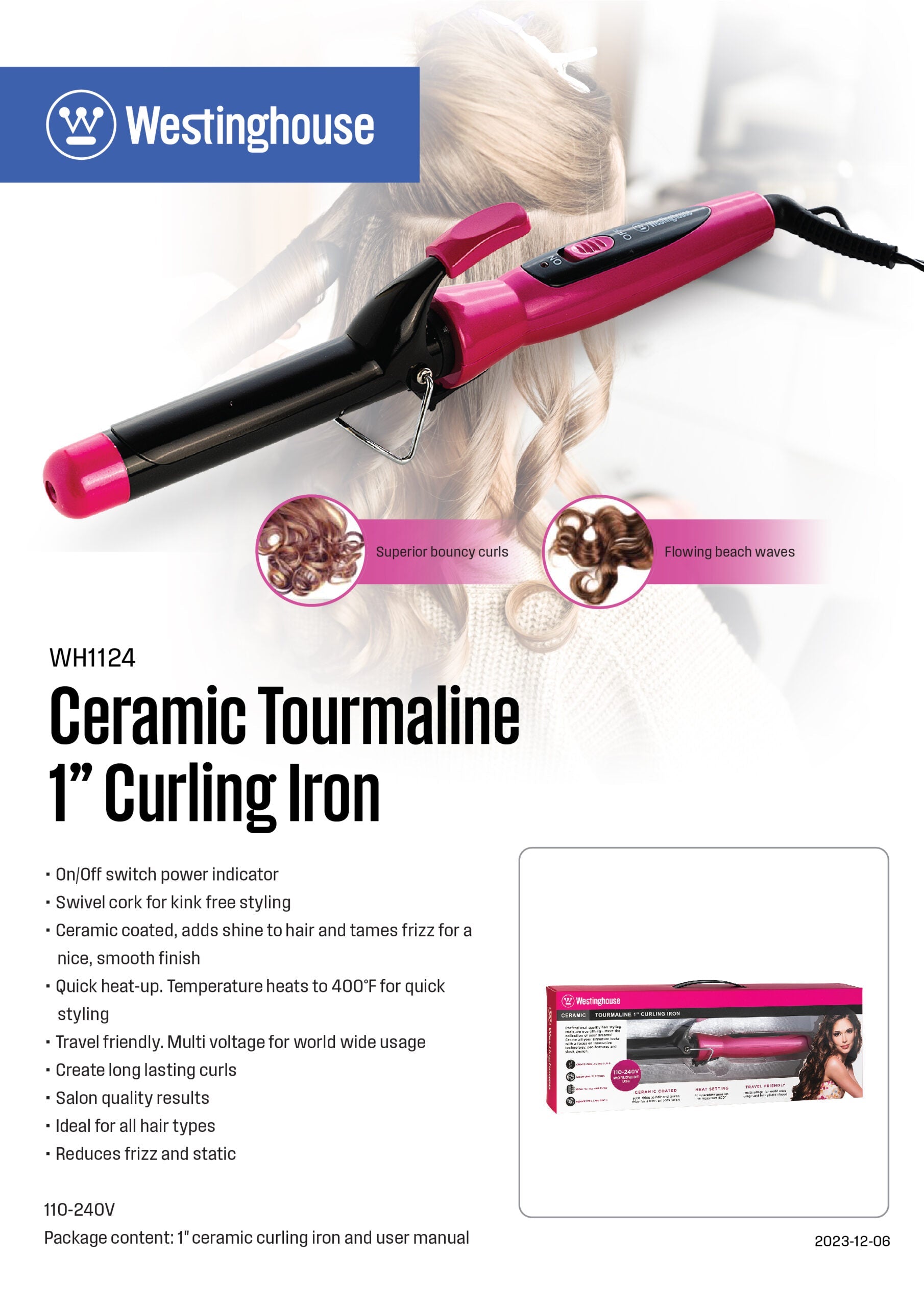 Westinghouse Westinghouse tourmaline curling iron - WH1124 92