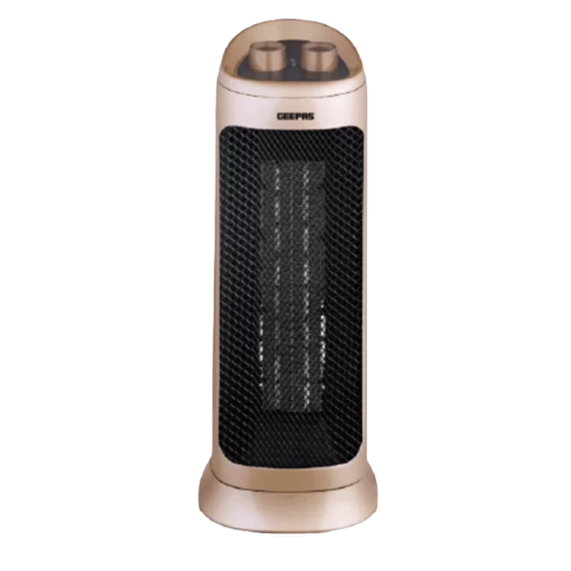 GCH9527 Geepas Ceramic Tower Fan Heater (1000/2000W) Silver